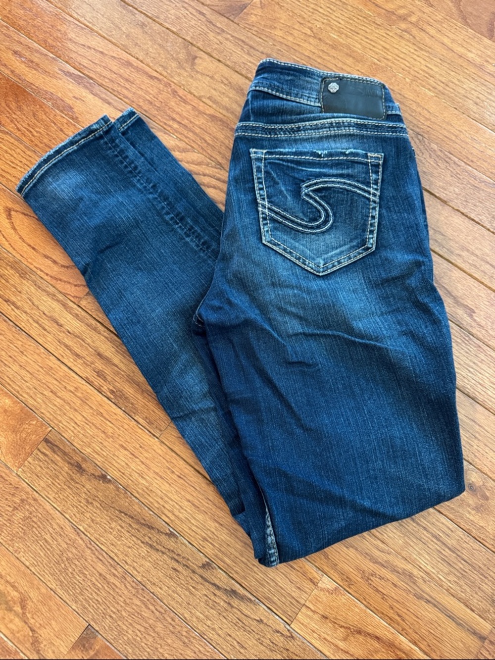 Silver Dark Wash Jeans Skinny Jeans